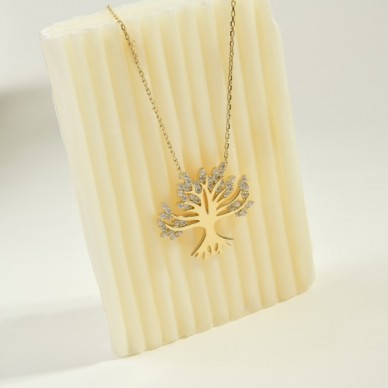 Ağaç 14K Altın Kolye