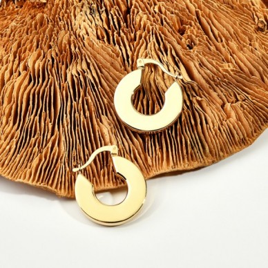 Halka 14K Altın Küpe