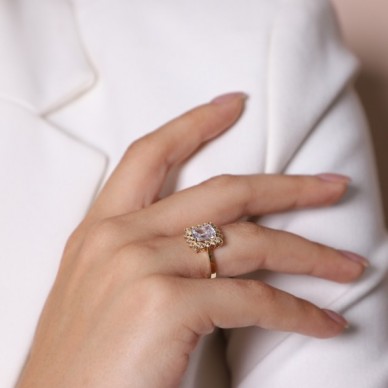 Baget 14K Altın Yüzük Model 43