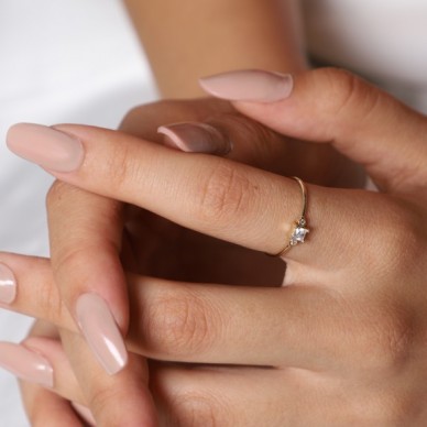 Zambak 14K Altın Şık Yüzük