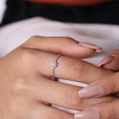 Hazal 14K Zarif Altın Yüzük