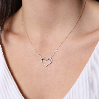 İç Bükey Kalp 14K Altın Kolye