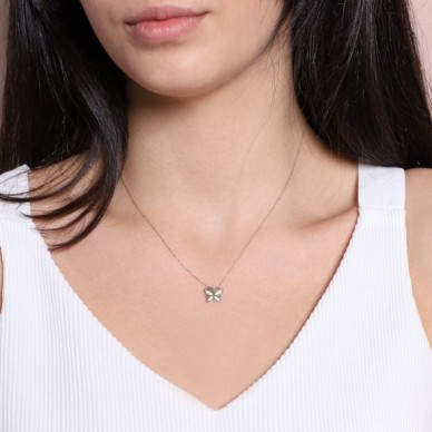 Trend Mini Kelebek 14K Altın Kolye