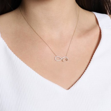 Sonsuzluk Vav 14K Altın Kolye