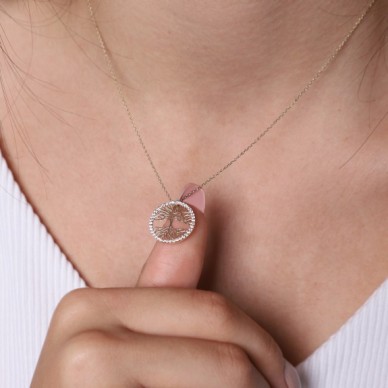 Hayat Ağacı 14K Altın Kolye