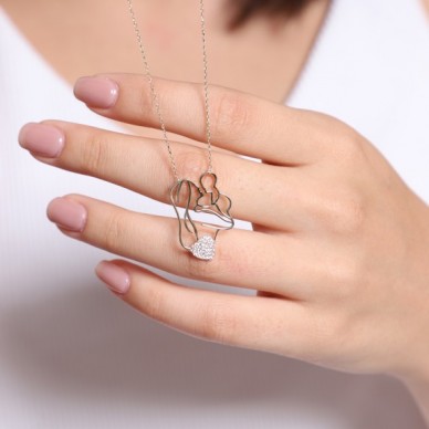 Anne Bebek 14K Altın Kolye