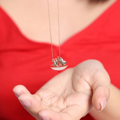 Sevgi Yelkeni 14K Altın Kolye