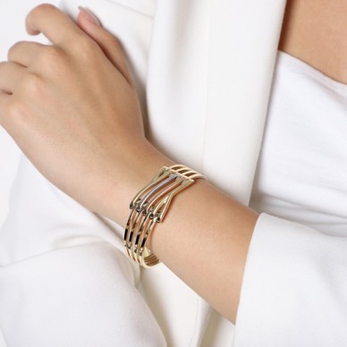 Kaburga 14K Altın Kelepçe Model 11