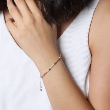 Dorika Toplu Kalze Zincir 14K Altın Bileklik