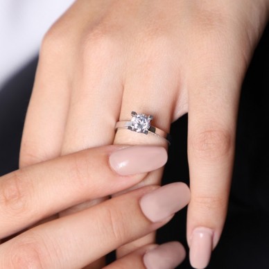 Tektaş 14K Altın Yüzük Klasik Model 2