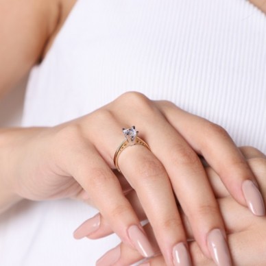 Tektaş 14K Altın Yüzük Tasarım Model 3