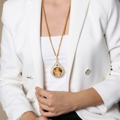 Tam Boy Tuğra 14K Altın Kolye Model 36