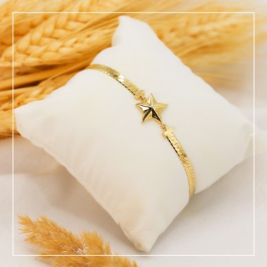 Yıldız Figürlü 14K Altın Bileklik