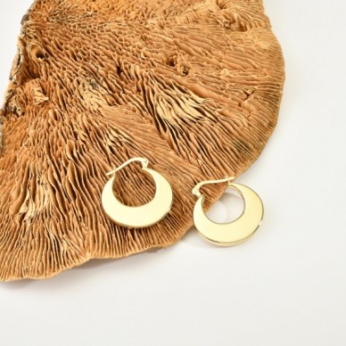 Moon 14K Altın Küpe