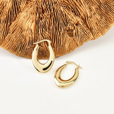 Halka 14K Altın Küpe