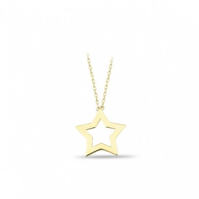 Yıldız Figürlü 14K Altın Kolye