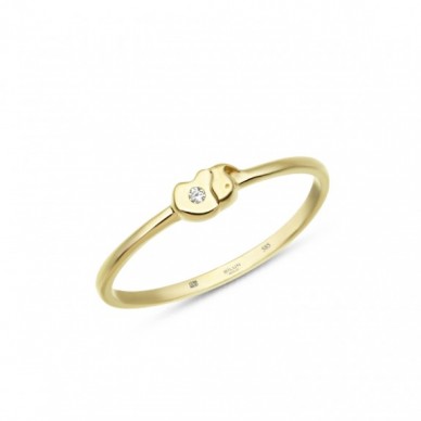 Tektaşlı Tasarım 14 Ayar Altın Yüzük