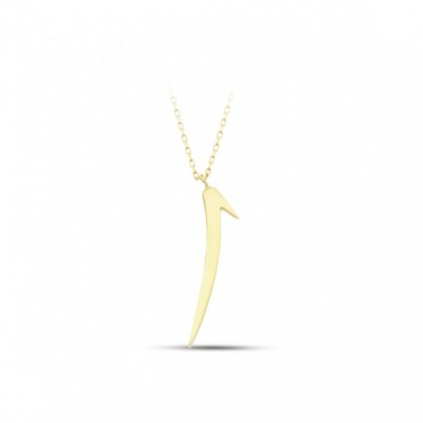 Elif Harfi 14 Ayar Kolye