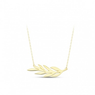 Zeytin Dalı 14 Ayar Kolye