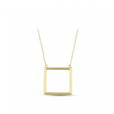 Kare 14 Ayar Kolye