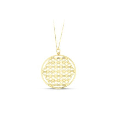 Yaşam Ağacı Büyük Boy 14 Ayar Altın Kolye